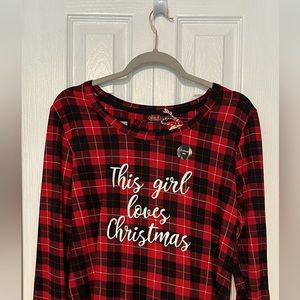 Christmas PJs size XL super soft- This girl loves Christmas